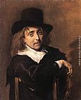 Seated Man Holding a Branch by Frans Hals